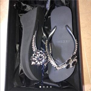 Brand New Uzurii Diamond Flip Flops